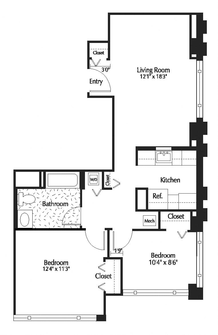 Apartment 1204 floorplan